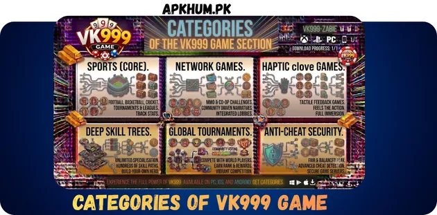 VK999 Game Categories in Pakistan 2026