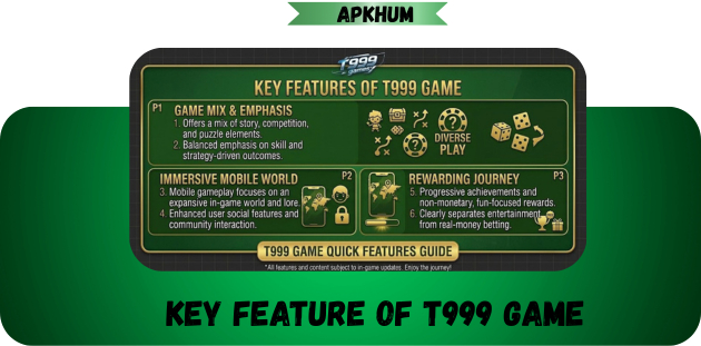 T999 Game Key Features in Pakistan 2026